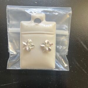Silver Flower Stud Earrings